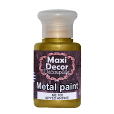 Ακρυλικό Μεταλλικό Χρώμα 60ml Maxi Decor Χρυσό Αντικέ ΜE105_ME105060